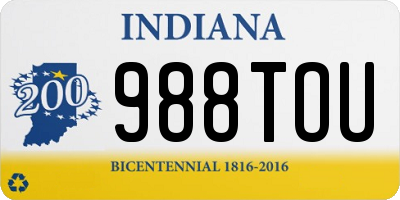 IN license plate 988TOU