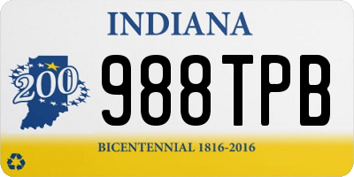 IN license plate 988TPB
