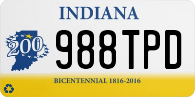 IN license plate 988TPD