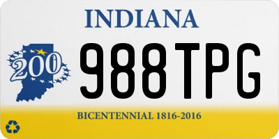 IN license plate 988TPG