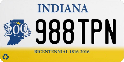 IN license plate 988TPN