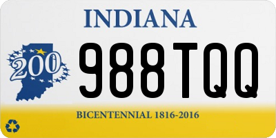 IN license plate 988TQQ