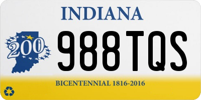 IN license plate 988TQS