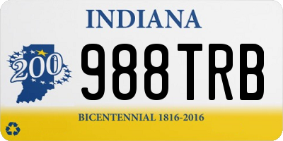 IN license plate 988TRB