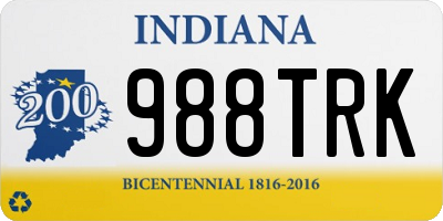 IN license plate 988TRK