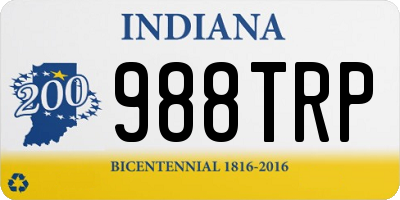 IN license plate 988TRP