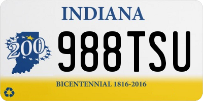 IN license plate 988TSU