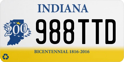 IN license plate 988TTD