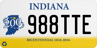 IN license plate 988TTE