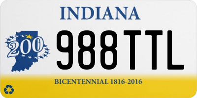 IN license plate 988TTL