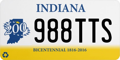 IN license plate 988TTS