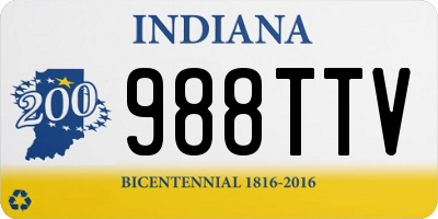 IN license plate 988TTV