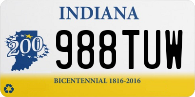 IN license plate 988TUW