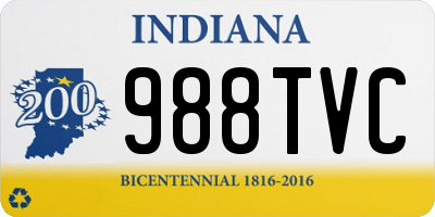 IN license plate 988TVC