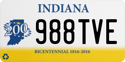 IN license plate 988TVE