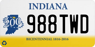 IN license plate 988TWD