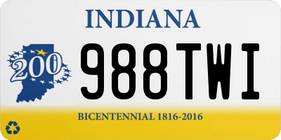 IN license plate 988TWI