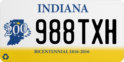 IN license plate 988TXH