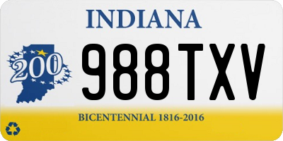 IN license plate 988TXV