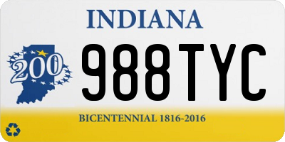 IN license plate 988TYC