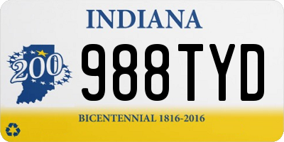 IN license plate 988TYD