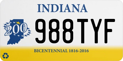 IN license plate 988TYF