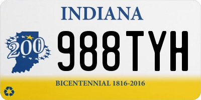 IN license plate 988TYH