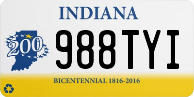 IN license plate 988TYI