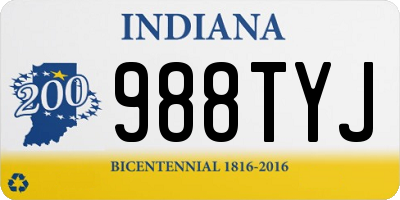 IN license plate 988TYJ