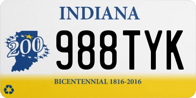 IN license plate 988TYK