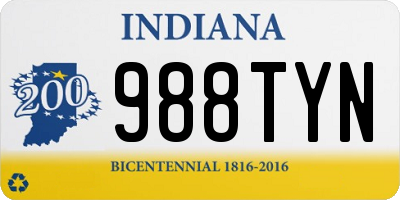 IN license plate 988TYN