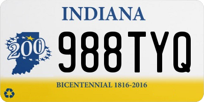 IN license plate 988TYQ