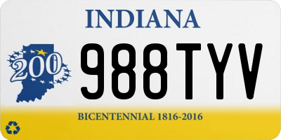 IN license plate 988TYV