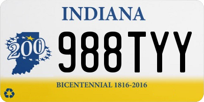IN license plate 988TYY