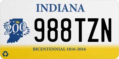 IN license plate 988TZN
