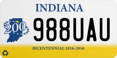 IN license plate 988UAU