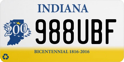 IN license plate 988UBF