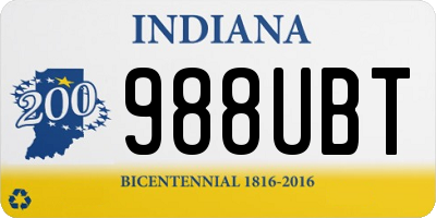 IN license plate 988UBT