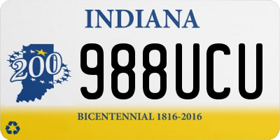 IN license plate 988UCU