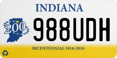 IN license plate 988UDH