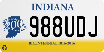 IN license plate 988UDJ