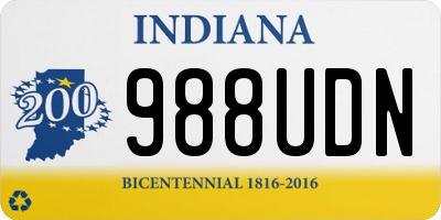 IN license plate 988UDN