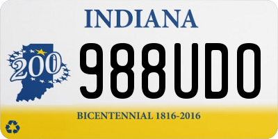 IN license plate 988UDO