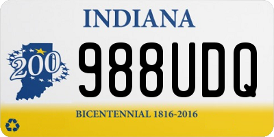 IN license plate 988UDQ