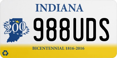 IN license plate 988UDS