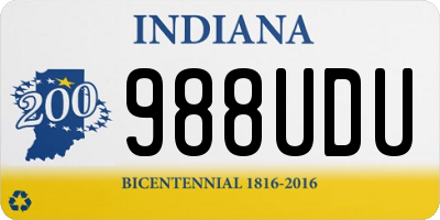 IN license plate 988UDU