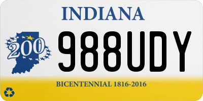 IN license plate 988UDY