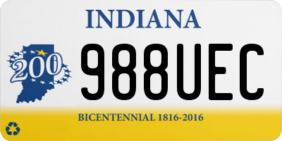 IN license plate 988UEC