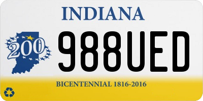 IN license plate 988UED