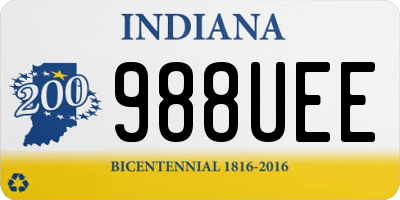 IN license plate 988UEE